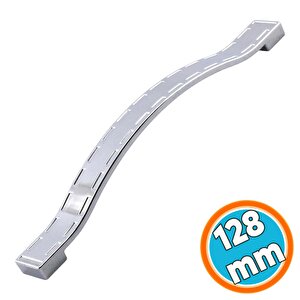 Mobilya Kulp Mutfak Dolabı Çekmece Dolap Kulpları Kapak Kulpu Kulbu Krom Renk 128 Mm Metal