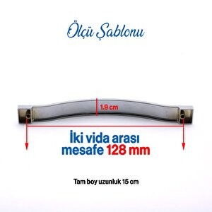 Mobilya Kulp Mutfak Dolabı Çekmece Dolap Kulpları Kapak Kulpu Kulbu Krom Renk 128 Mm Metal