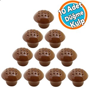 10 Adet Mobilya Kulp Mobilya Çekmece Dolap Kapak Kulpu Kulbu Kahverengi Metal Kulp