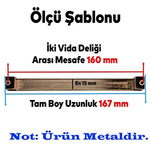 Mobilya Mutfak Dolabı Banyo Çekmece Dolap Kapak Kulpu Kulbu Antik Bakır 160 Mm Metal Kulp