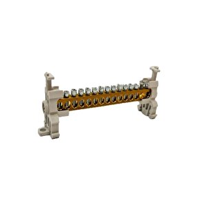 Onka 2064 2/13 80a 15 Delikli Tek Kutuplu Dağıtıcı Ünite 6x5,9 Mm² Nötr Topraklama Barası
