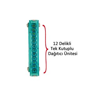 Onka 2/10 80a 12 Delikli Tek Kutuplu Dağıtıcı Ünite 6,5x9 Mm² Nötr Toraklama Barası