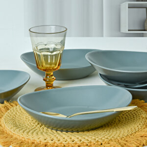 Mat Açık Yeşil Stella Yemek Tabağı 22 Cm 6 Adet 324