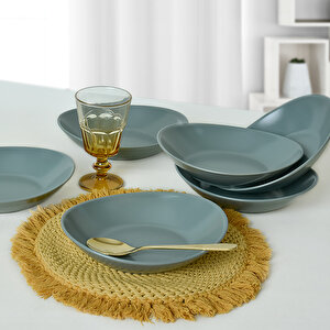 Mat Açık Yeşil Stella Yemek Tabağı 22 Cm 6 Adet 324