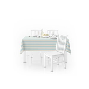 Stripe Dikdörtgen Masa Örtüsü Mavi 150x230 Cm