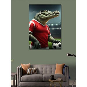 Kanvas Tablo Futbolcu Timsah 70x100 cm