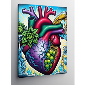 Kanvas Tablo Kalp Anatomisi 50x70 cm