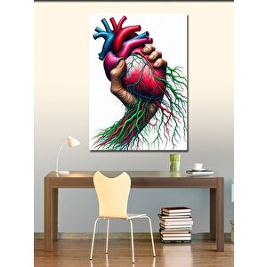 Kanvas Tablo Köklenen Kalp 70x100 cm