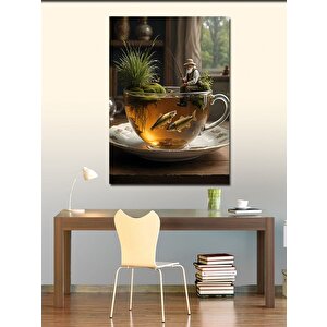 Kanvas Tablo Bardaktaki Akvaryum Ve Balıkçı 70x100 cm