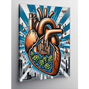 Kanvas Tablo Çalışan Kalp 100x140 cm