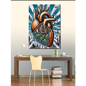 Kanvas Tablo Çalışan Kalp 100x140 cm