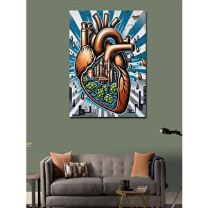 Kanvas Tablo Çalışan Kalp 100x140 cm