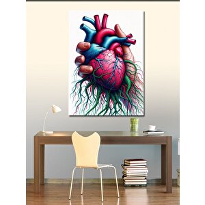 Kanvas Tablo Kalp Ve Damarlar 100x140 cm