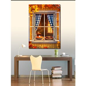Kanvas Tablo Penceredeki Turtalar 70x100 cm