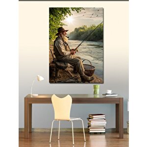 Kanvas Tablo Pipolu Balıkçı 70x100 cm