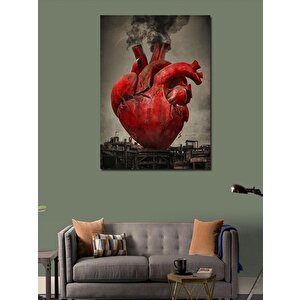 Kanvas Tablo Sanayi Ve Kalp 50x70 cm