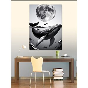 Kanvas Tablo Balina Ve Balıklar 70x100 cm