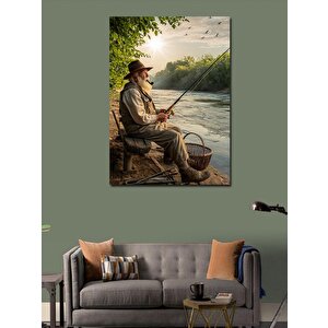 Kanvas Tablo Pipolu Balıkçı 50x70 cm