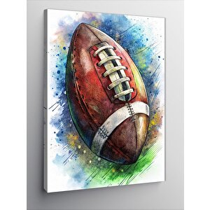 Kanvas Tablo Amerikan Futbol Topu 70x100 cm