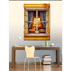 Kanvas Tablo Penceredeki Lezzet 50x70 cm