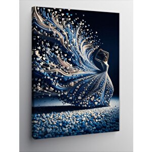 Kanvas Tablo Kalpli Taşlar Ve Kadın 70x100 cm