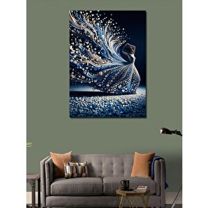 Kanvas Tablo Kalpli Taşlar Ve Kadın 100x140 cm