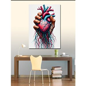 Kanvas Tablo Kalp Eli 50x70 cm