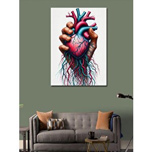 Kanvas Tablo Kalp Eli 50x70 cm