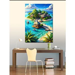 Kanvas Tablo Tropik Adalar 50x70 cm