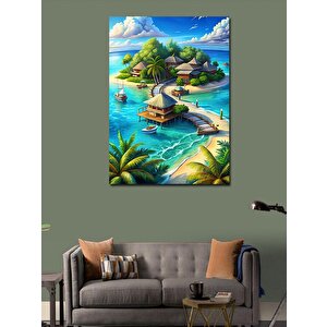 Kanvas Tablo Tropik Adalar 50x70 cm