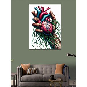 Kanvas Tablo Kalp 50x70 cm