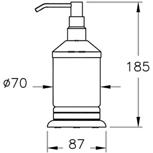 Vitra Base 300 Krom Sıvı Sabunluk A44143