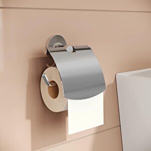 Vitra Base 300 Kapaklı Krom Tuvalet Kağıtlığı A44112
