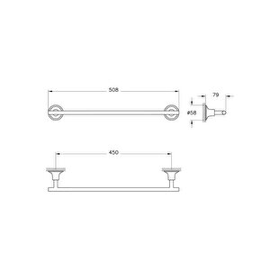 Vitra Origin Classic Kısa Havluluk Krom A44548 Renkli