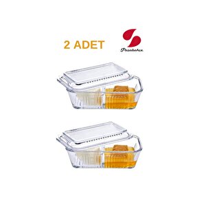 Paşabahçe Kapaklı Kahvaltılık - Tereyağlık Ballık Peynirlik 2 Li Set