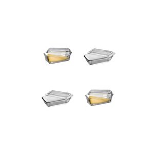 Paşabahçe Frigo Kapaklı Kahvaltılık - Tereyağlık Peynirlik 4 Lü Set