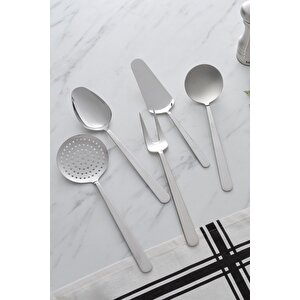 Nice 5 Parça Servis Takımı - Kepçe Kevgir Kaşık Çatal Spatula Seti