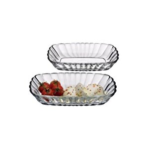 Mezze 8 Li Kayık Tabak - Kahvaltılık Çerezlik 16x10 Cm.