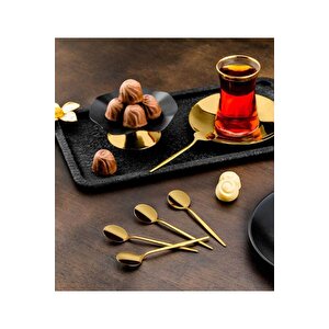 Mess Titenyum Gold Çay Kaşık - 6 Lı Çay Kaşığı