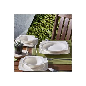 Güral Bone Porselen Vivente Yemek Takımı Seti 24 Prç.6 Kişilik