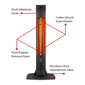 Mirkraft ( Solaris ) Elektrikli Isıtıcı - Kumandalı