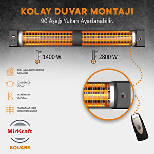 Mirkraft ( Square ) Elektrikli Isıtıcı - Kumandalı