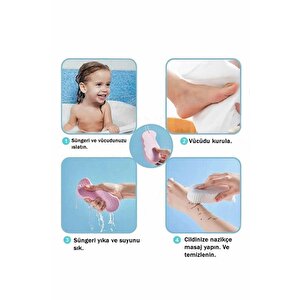 2 Adet Ölü Deri Temizleyici Banyo Lifi Peeling Masaj Süngeri Mit1106
