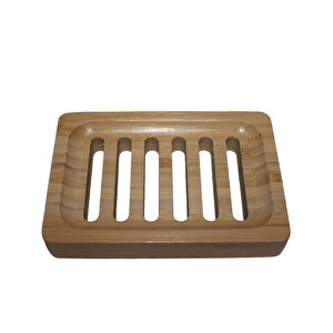 Bambu Sabunluk Ahşap Sabunluk Doğal Rustik Çizgili Bambu Katı Sabunluk