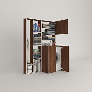 Çamaşır Makinesi Dolabı Kasparovsüpürge Cvz 180*126*55-20 Banyo Kapaklı Arkalıksız