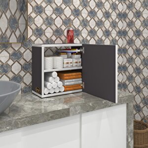 Banyo Ecza Dolabı Susanin Gri 39*39*20 Mutfak Komodin (m) Kapaklı Arkalıksız
