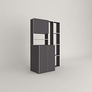Çamaşır Makinesi Dolabı Kasparovsüpürge Gri 180*126*55-20 Banyo Kapaklı Arkalıksız