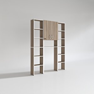 Çamaşır Makinesi Dolabı Veronikamaksduble Crd 180*126*20 Banyo Arkalıksız Raflı