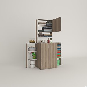 Çamaşır Makinesi Dolabı Kasparovmaks Crd 180*096*55-20 Banyo Kapaklı Arkalıksız