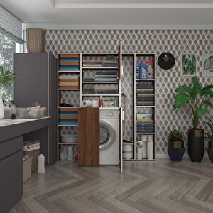 Çamaşır Makinesi Dolabı Kasparovmega Cvz 180*156*55-20 Banyo Kapaklı Arkalıksız